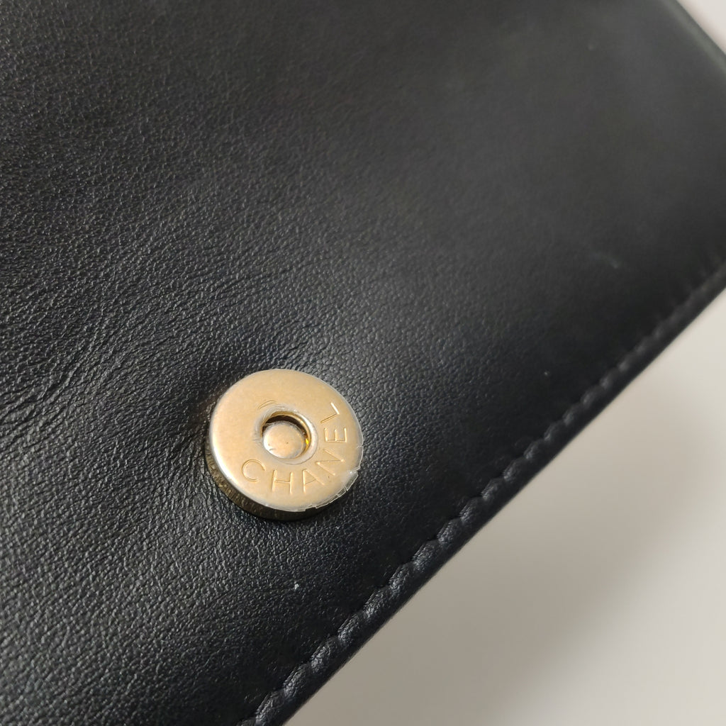 Chanel Boy Wallet On Chain Caviar