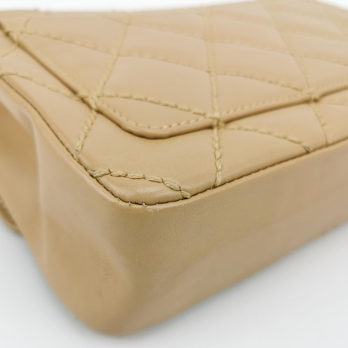 Chanel Wild Stitch Single Flap Beige