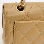 Chanel Wild Stitch Single Flap Beige