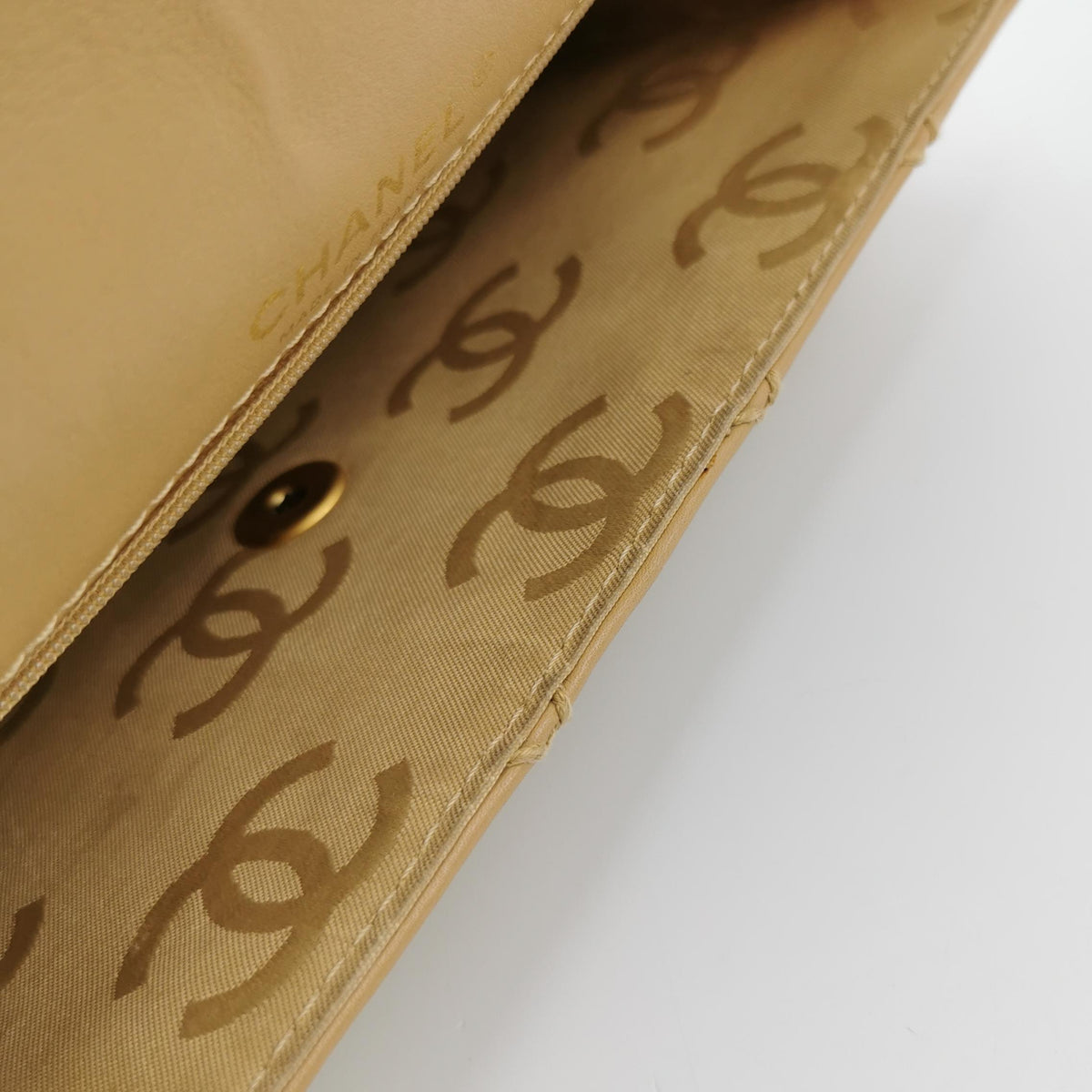 Chanel Wild Stitch Single Flap Beige