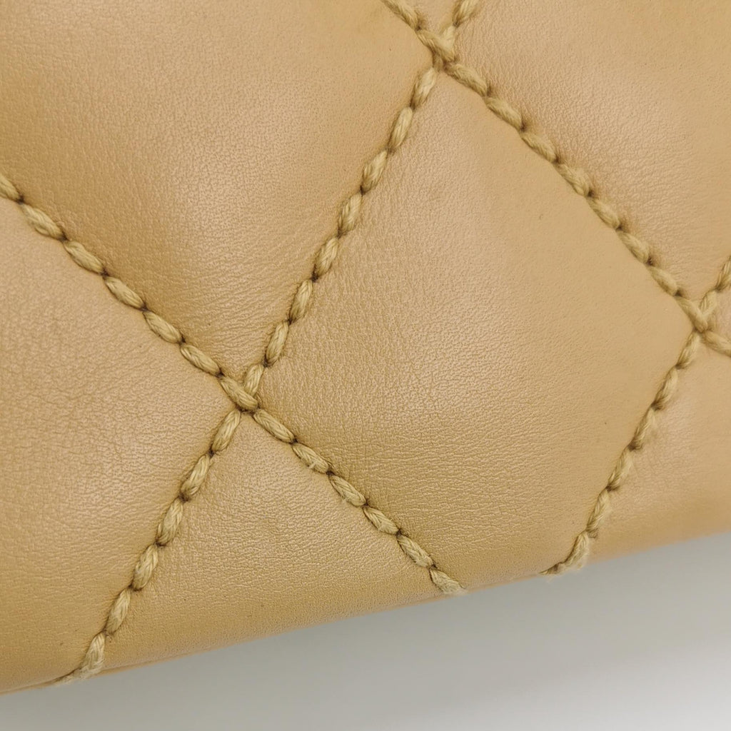 Chanel Wild Stitch Single Flap Beige