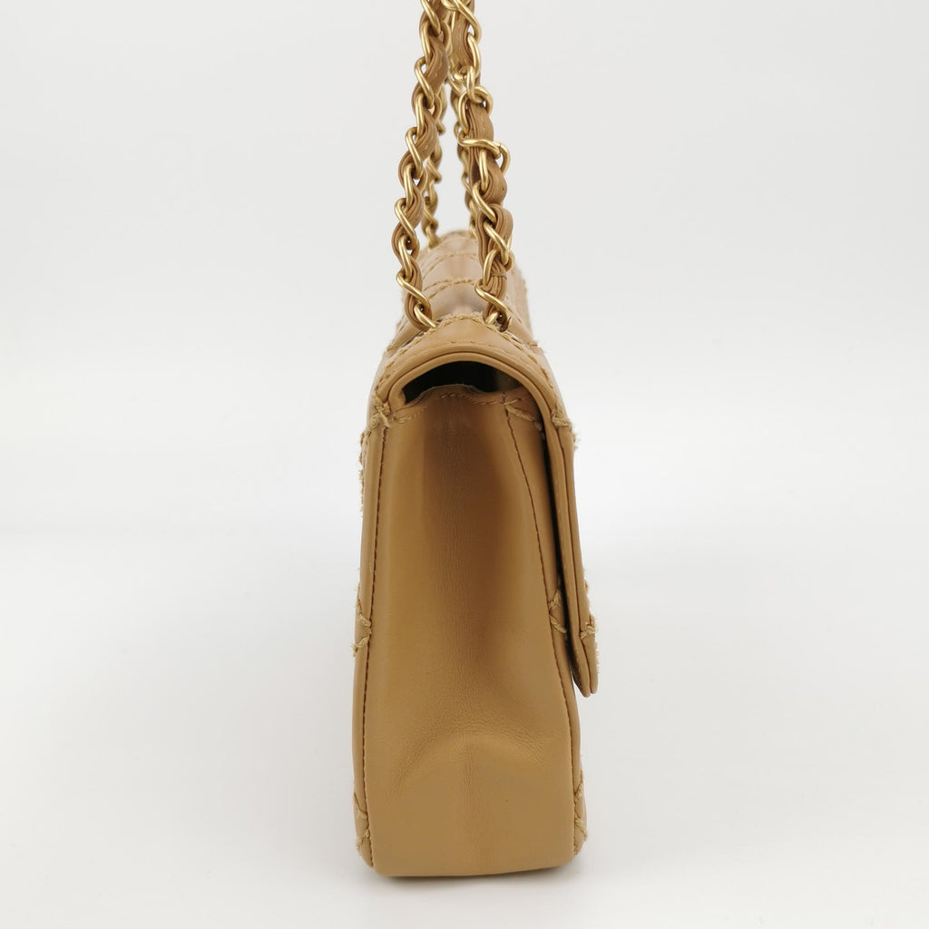 Chanel Wild Stitch Single Flap Beige