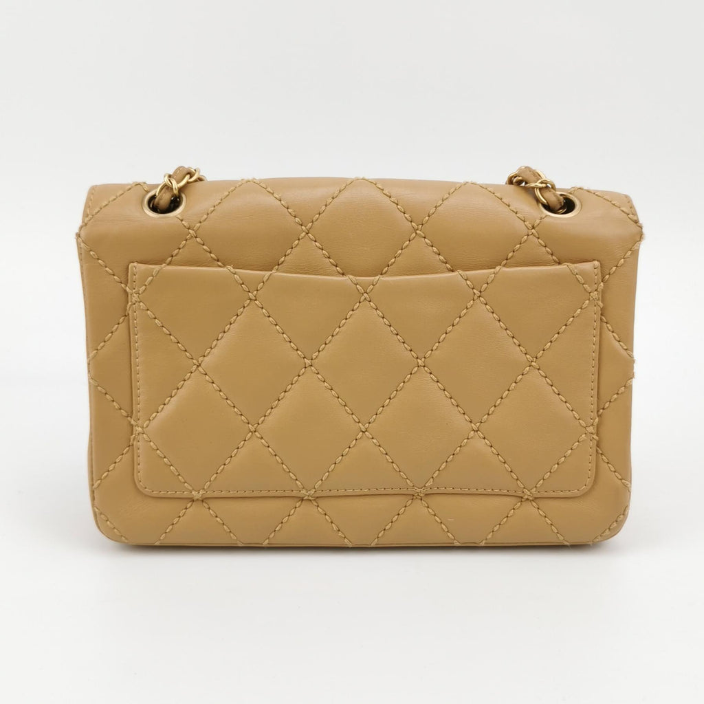 Chanel Wild Stitch Single Flap Beige
