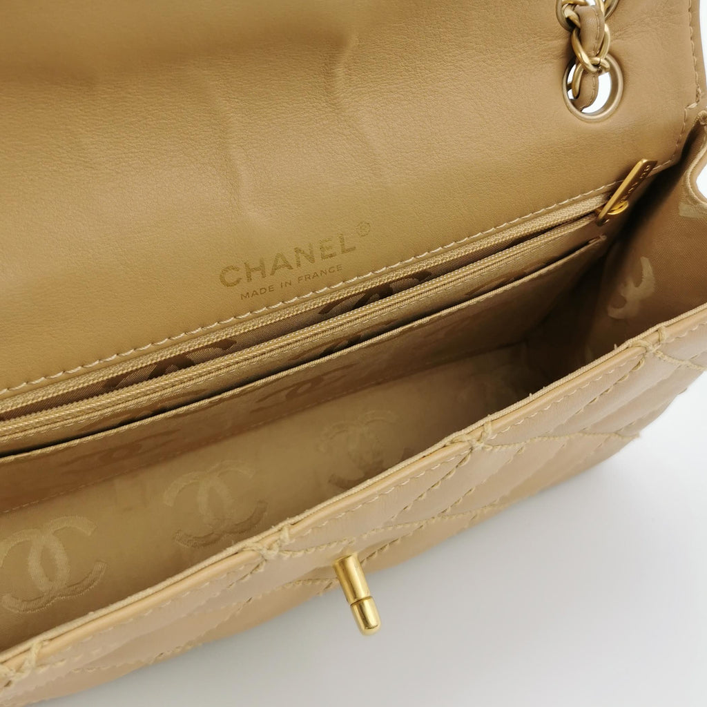 Chanel Wild Stitch Single Flap Beige
