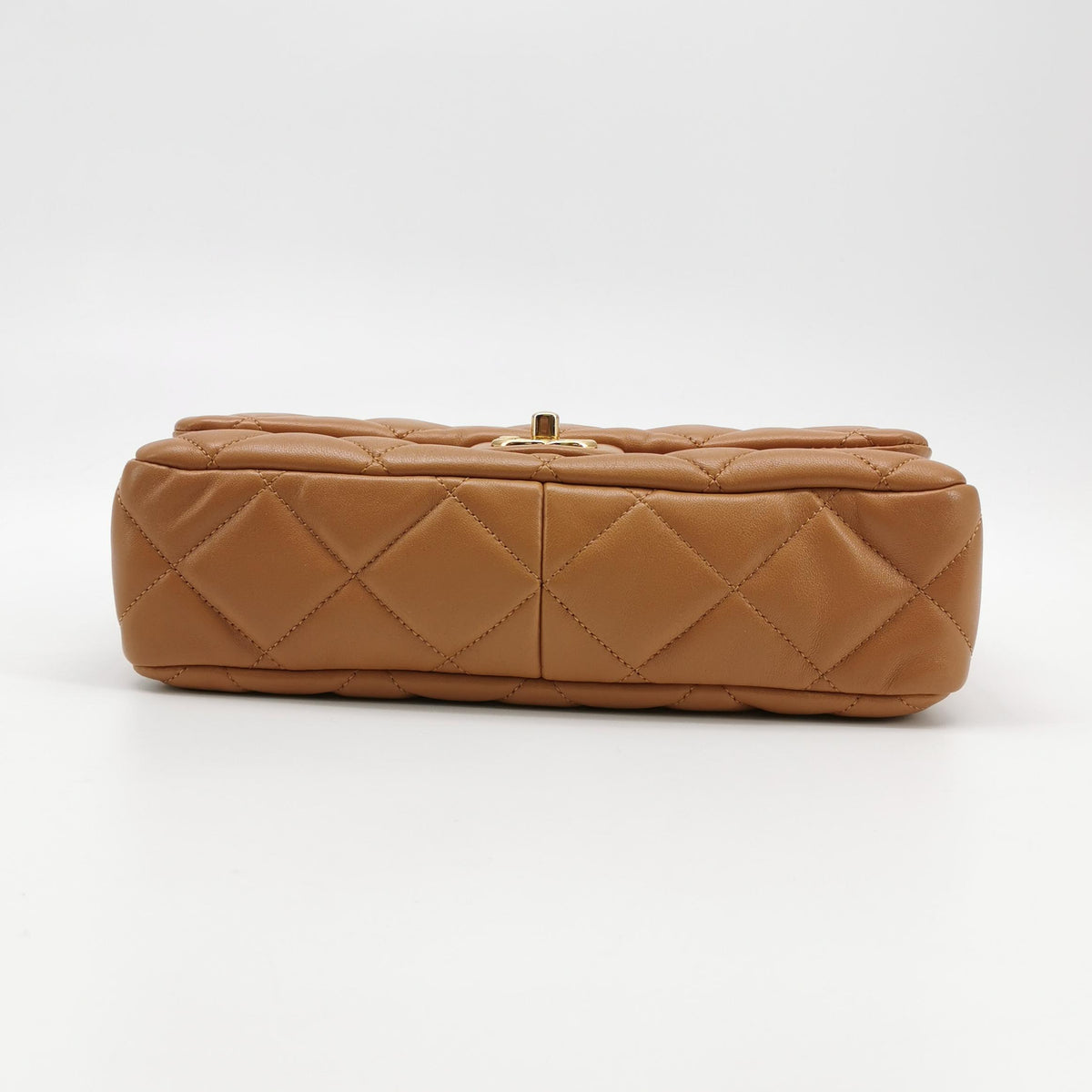 Chanel Quilted Large CC Funky Town Flap Lambskin Beige