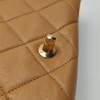 Chanel Quilted Large CC Funky Town Flap Lambskin Beige