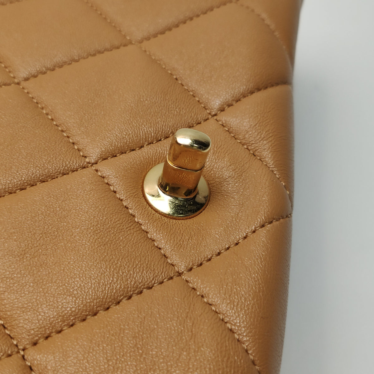 Chanel Quilted Large CC Funky Town Flap Lambskin Beige