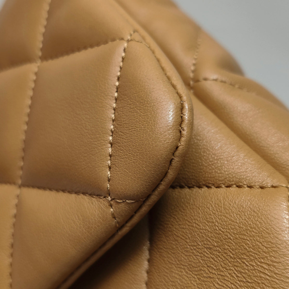 Chanel Quilted Large CC Funky Town Flap Lambskin Beige