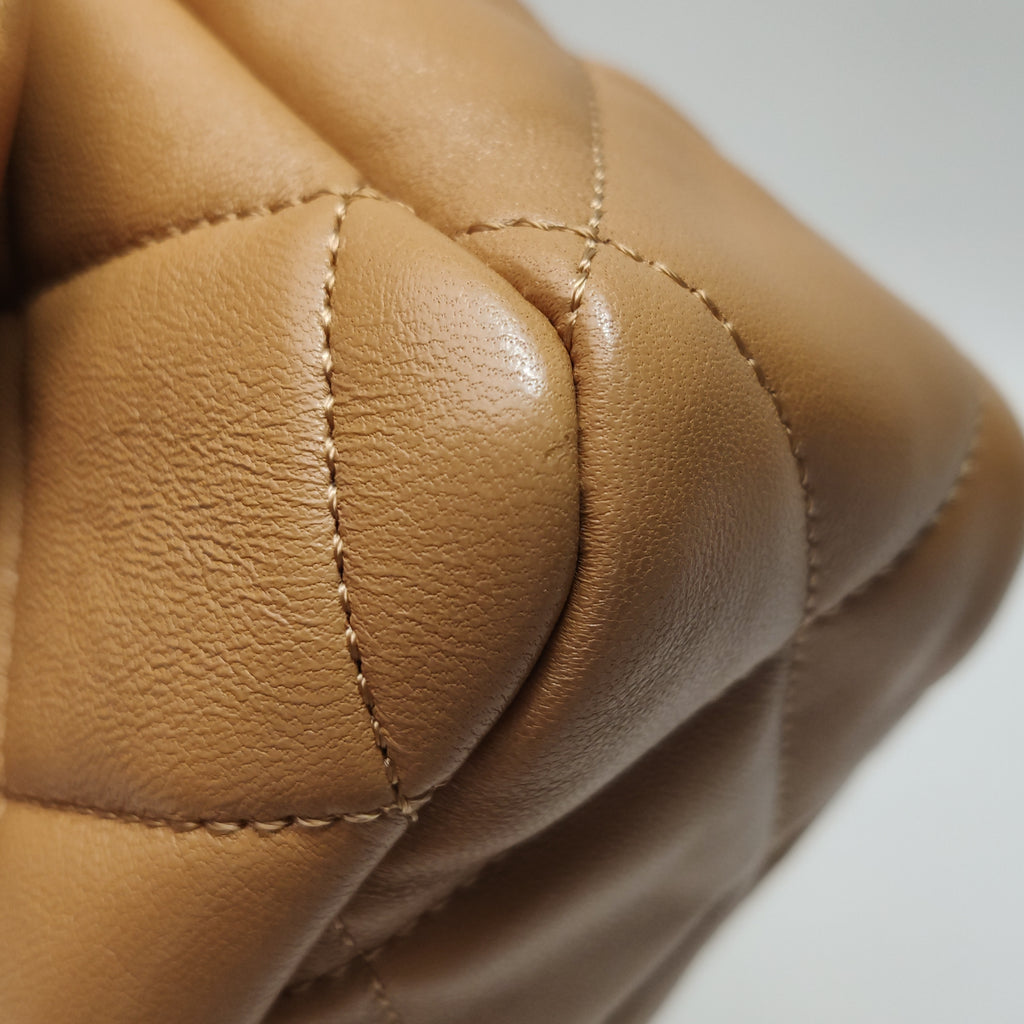 Chanel Quilted Large CC Funky Town Flap Lambskin Beige