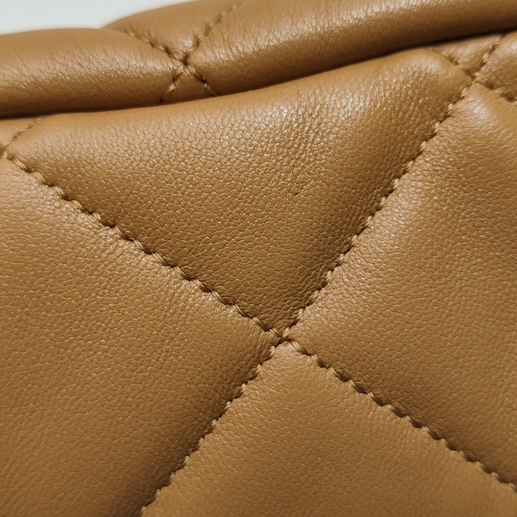 Chanel Quilted Large CC Funky Town Flap Lambskin Beige