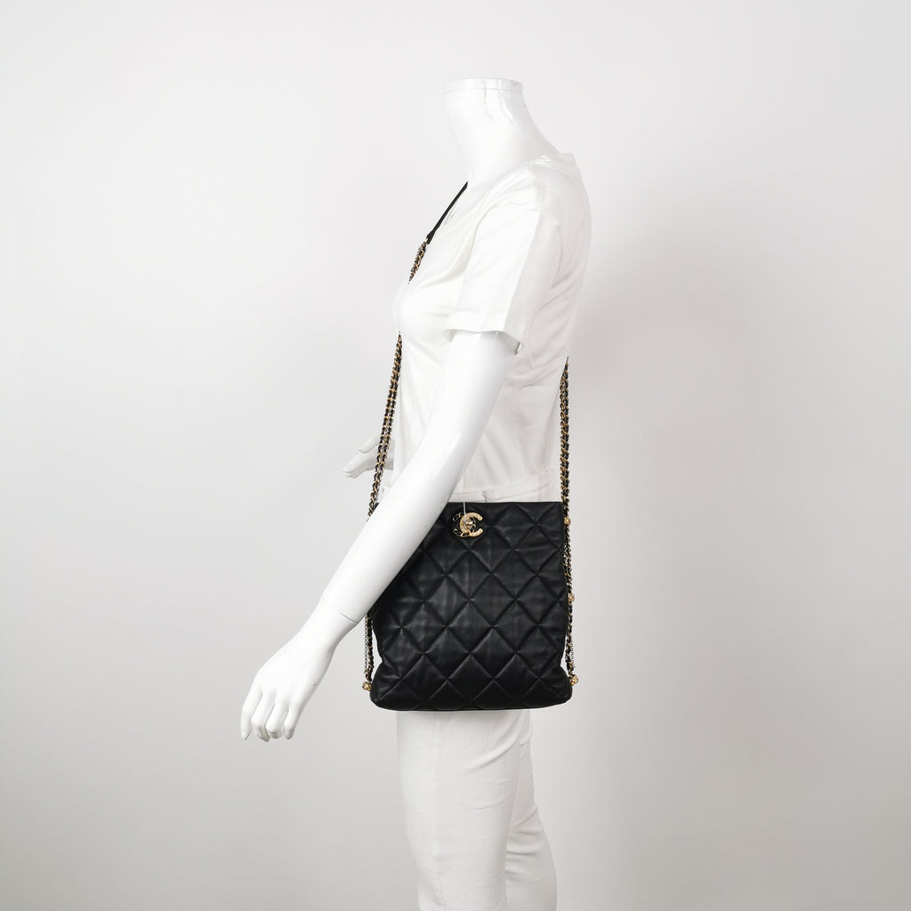 Chanel Crush on Chains Hobo Black