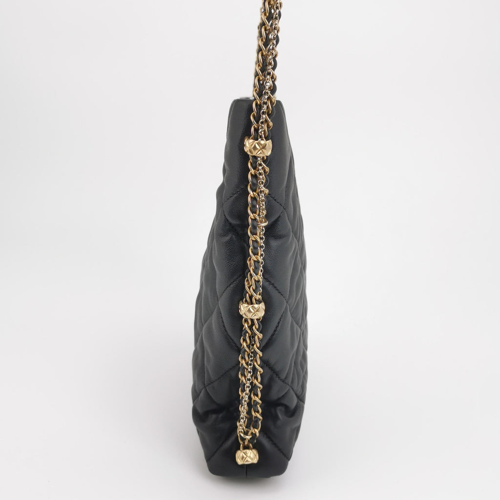 Chanel Crush on Chains Hobo Black