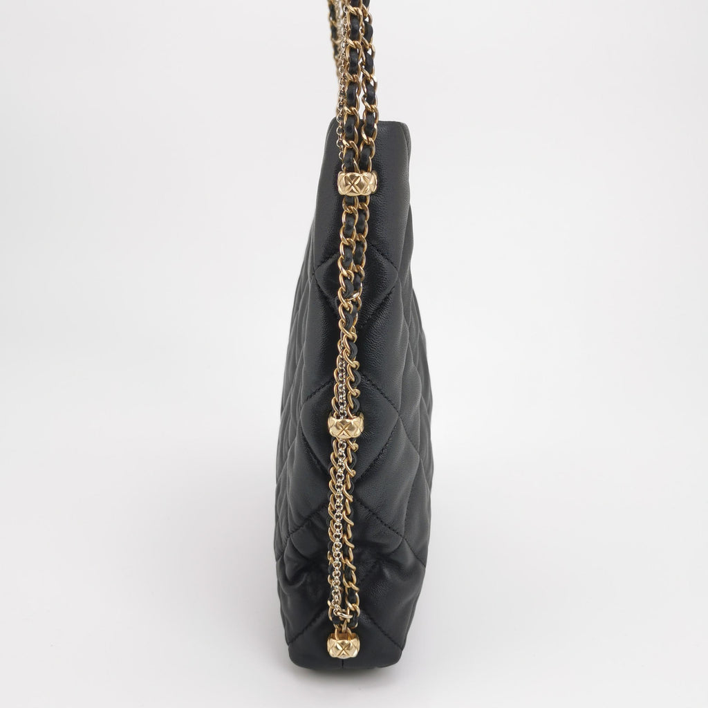 Chanel Crush on Chains Hobo Black