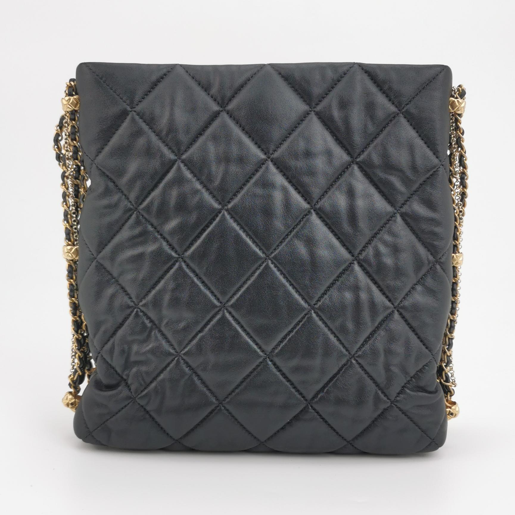 Chanel Crush on Chains Hobo Black