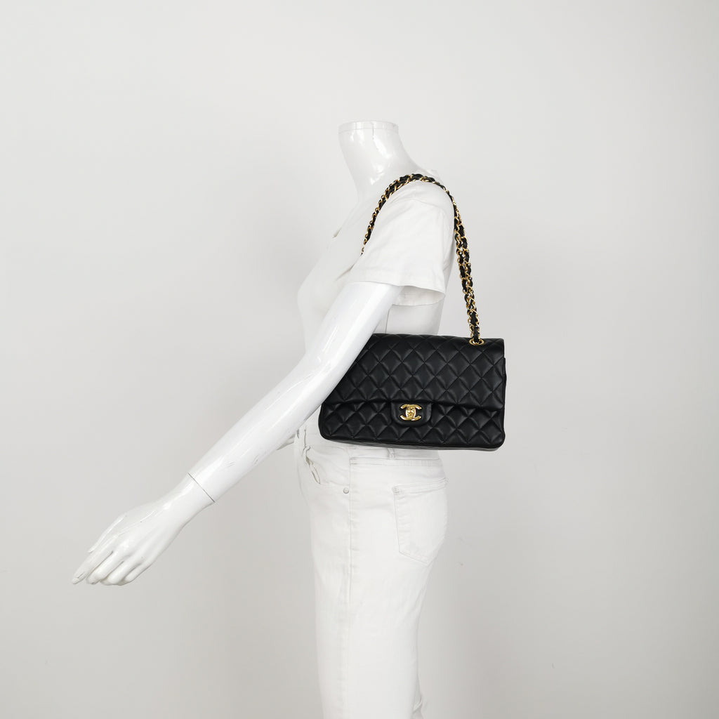 Chanel Classic Double Flap Lambskin Medium Black