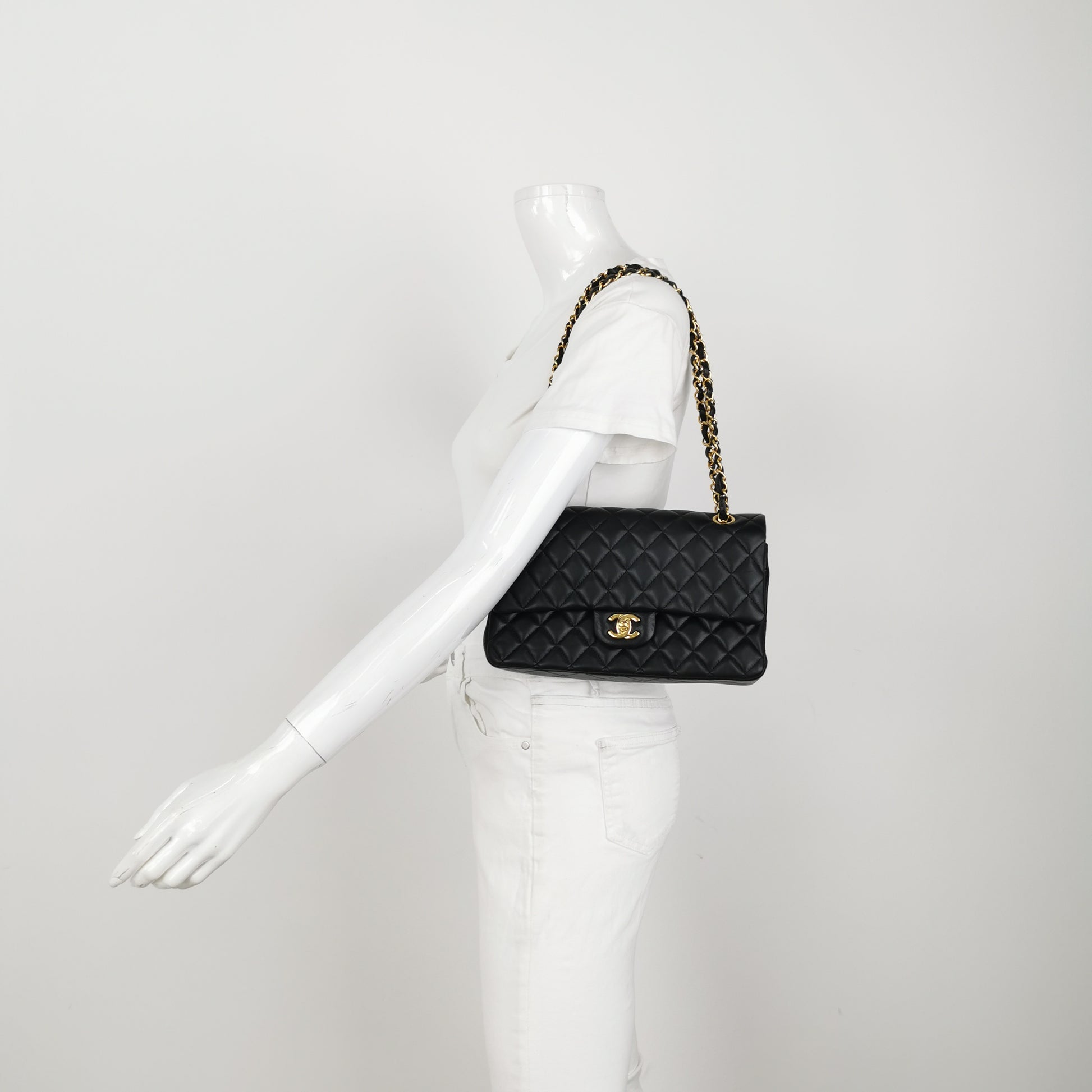 Chanel Classic Double Flap Lambskin Medium Black