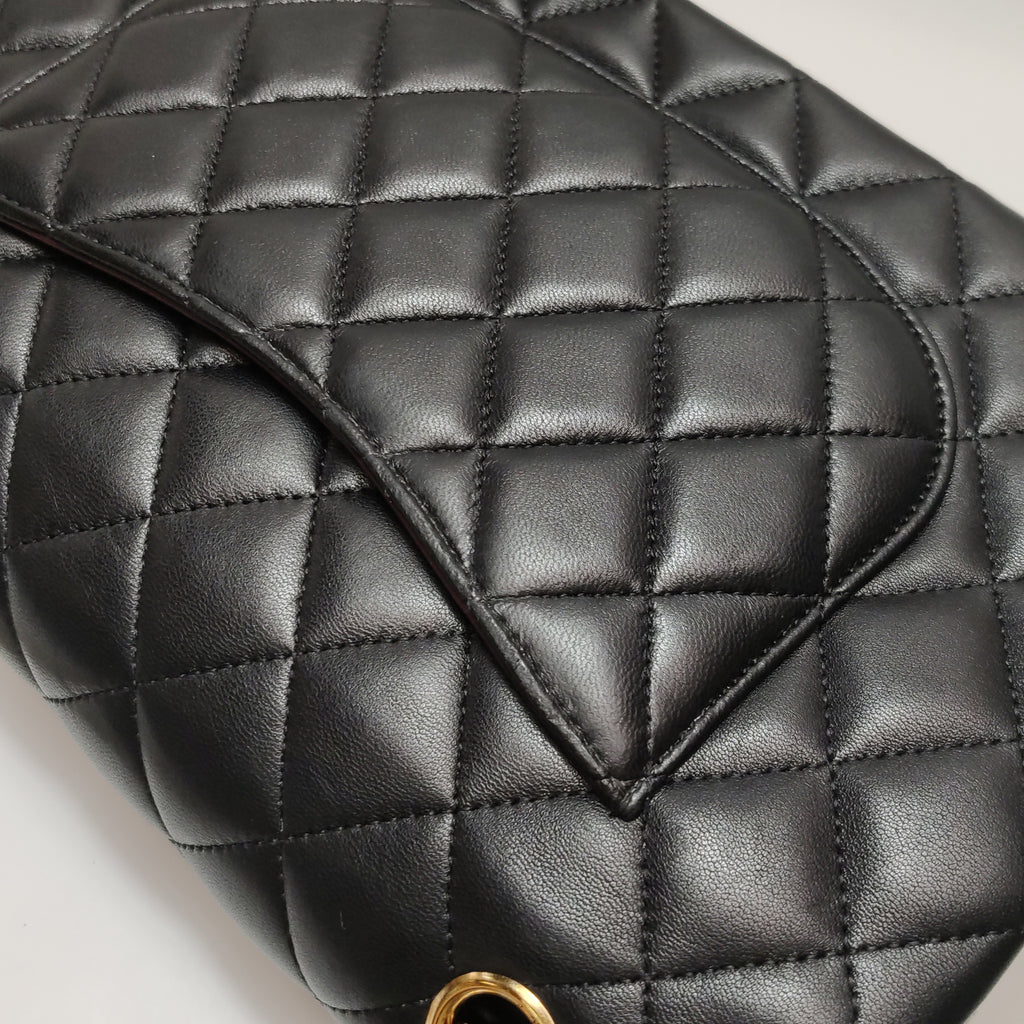 Chanel Classic Double Flap Lambskin Medium Black