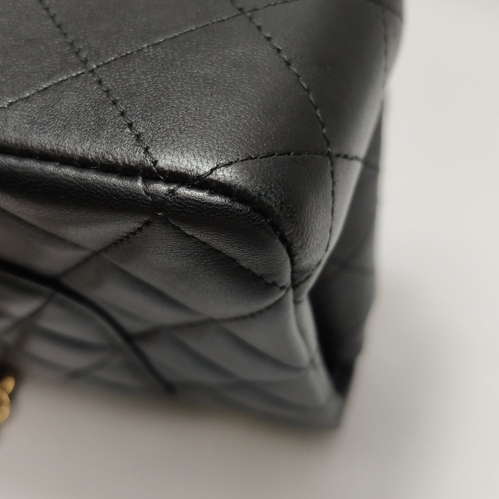 Chanel Classic Double Flap Lambskin Medium Black
