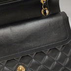 Chanel Classic Double Flap Lambskin Medium Black