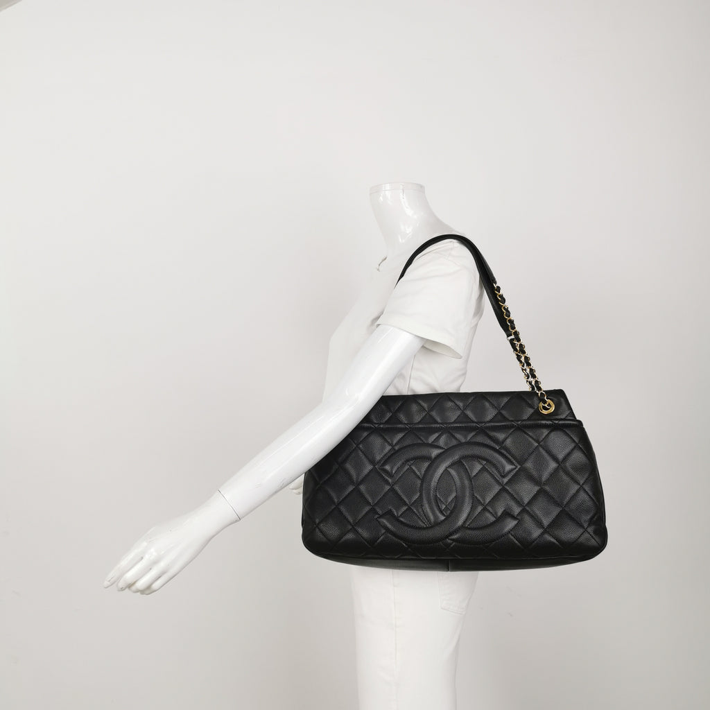 Chanel Timeless CC Soft Shopper Tote Caviar Black