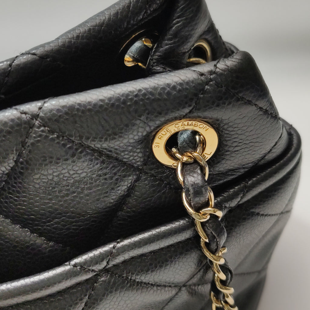 Chanel Timeless CC Soft Shopper Tote Caviar Black
