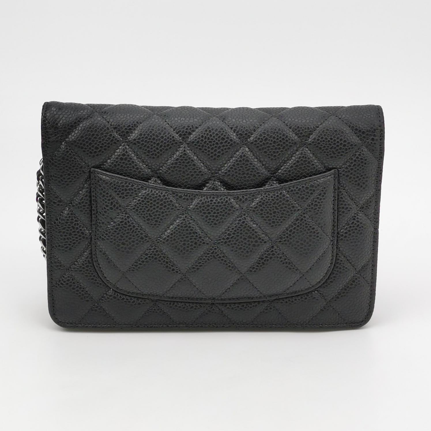 Chanel Wallet on Chain Caviar SHW