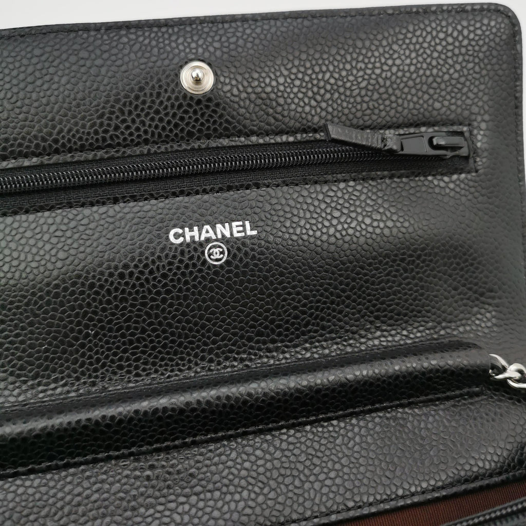Chanel Wallet on Chain Caviar SHW