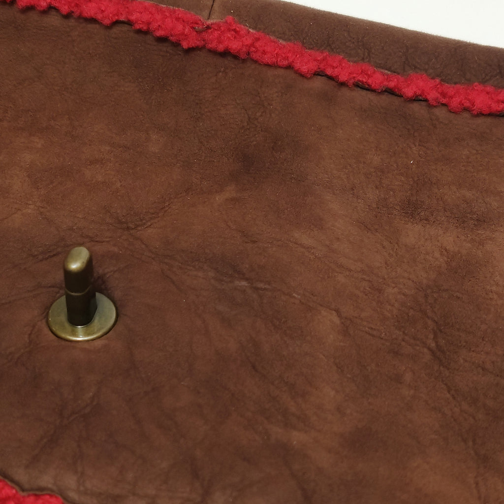 Chanel Mouton Suede Shearling East West Shoulder Bag
