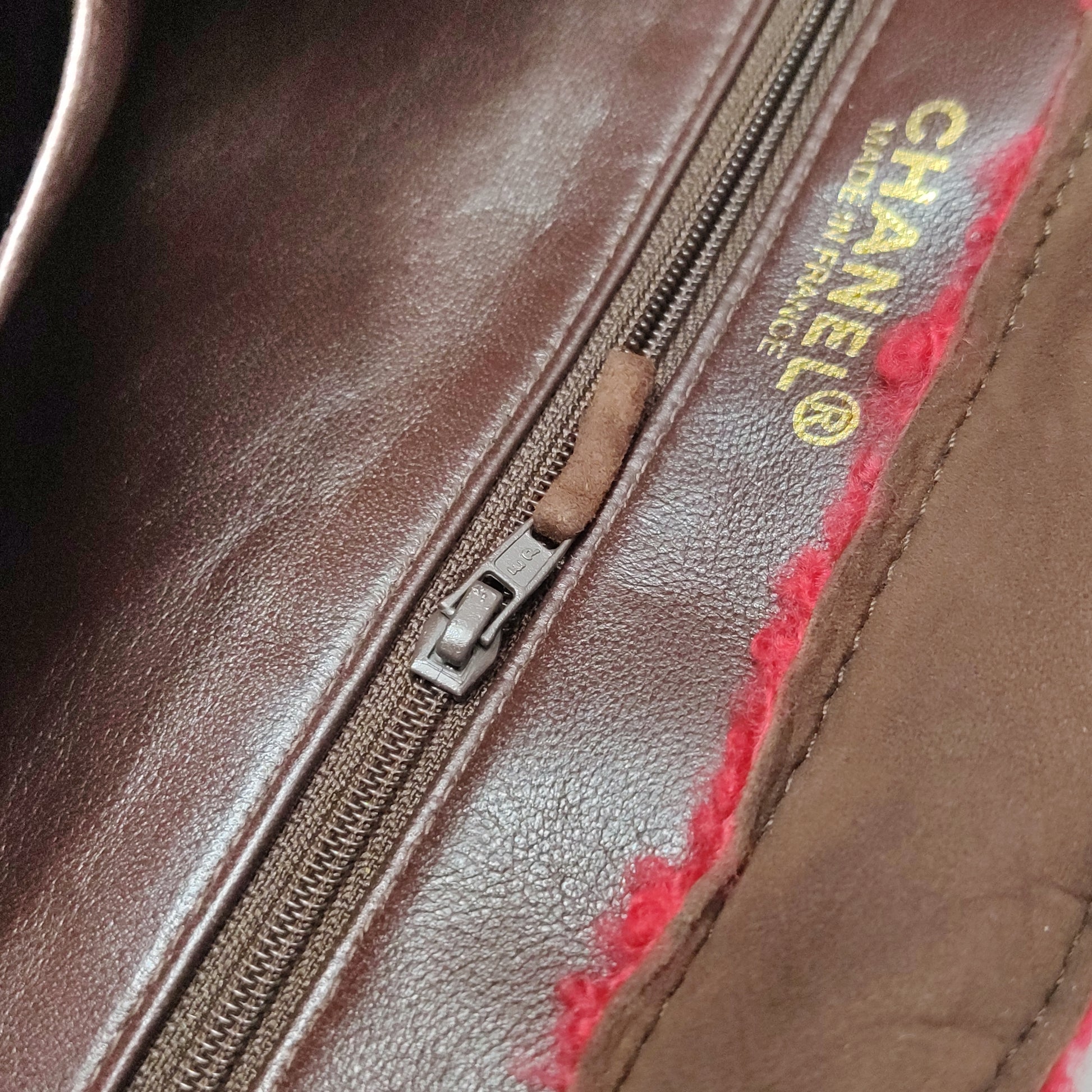 Chanel Mouton Suede Shearling East West Shoulder Bag