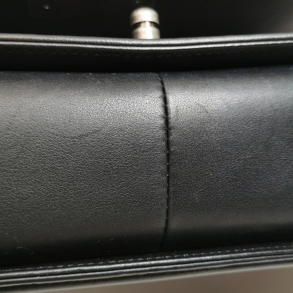 Chanel Boy Medium Chevron Black SHW