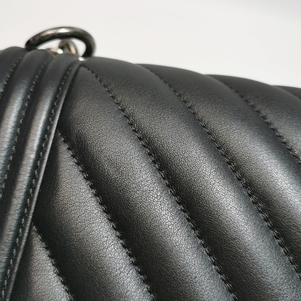 Chanel Boy Medium Chevron Black SHW