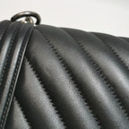 Chanel Boy Medium Chevron Black SHW