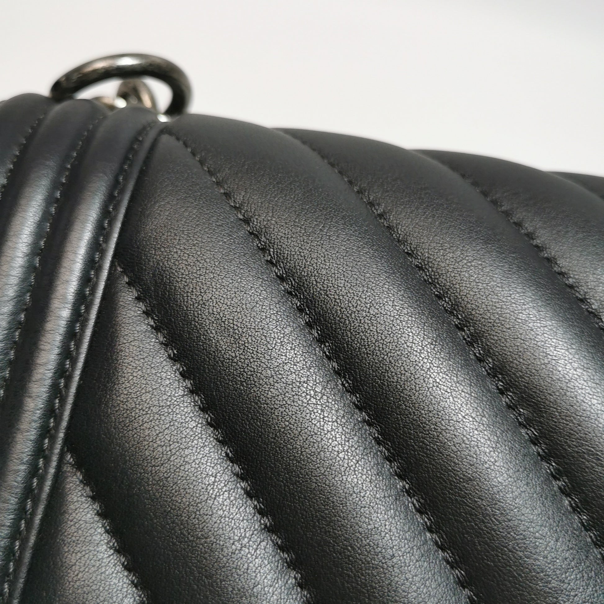 Chanel Boy Medium Chevron Black SHW