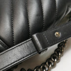 Chanel Boy Medium Chevron Black SHW