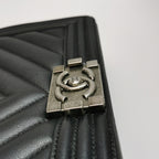 Chanel Boy Medium Chevron Black SHW