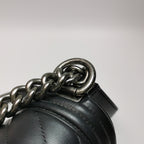 Chanel Boy Medium Chevron Black SHW