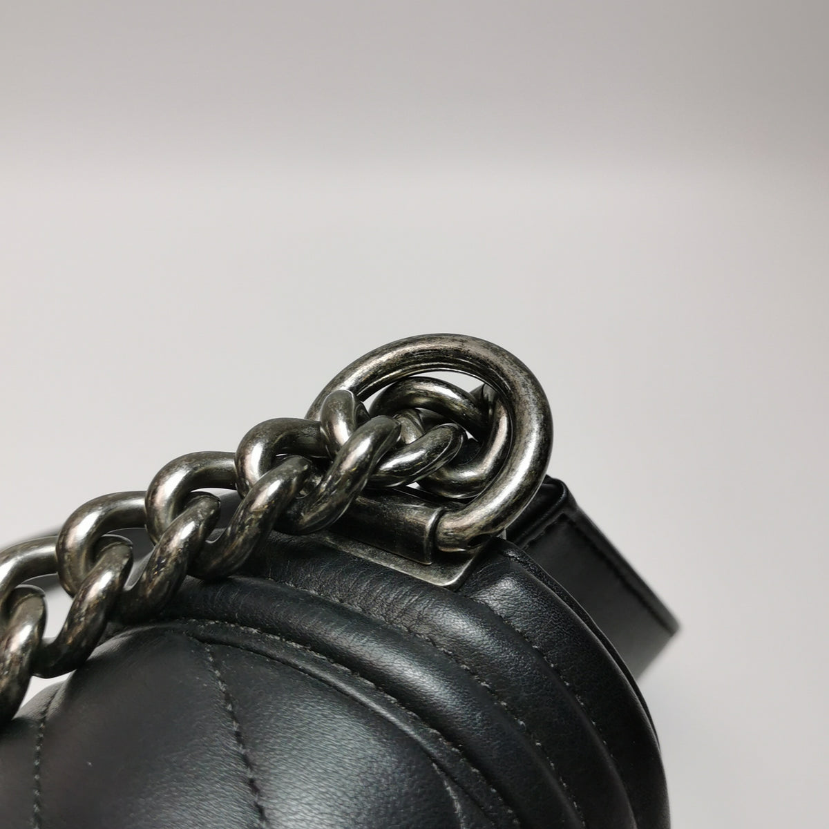 Chanel Boy Medium Chevron Black SHW