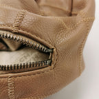 Chanel Square Stitch Bowler Bag Beige Caviar