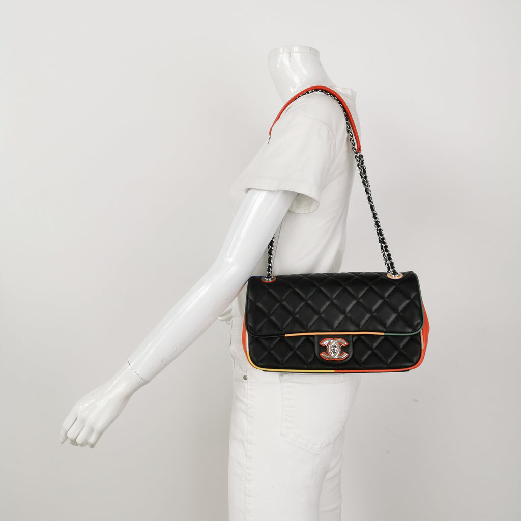 Chanel Lambskin Plexiglass Cuba Color Flap
