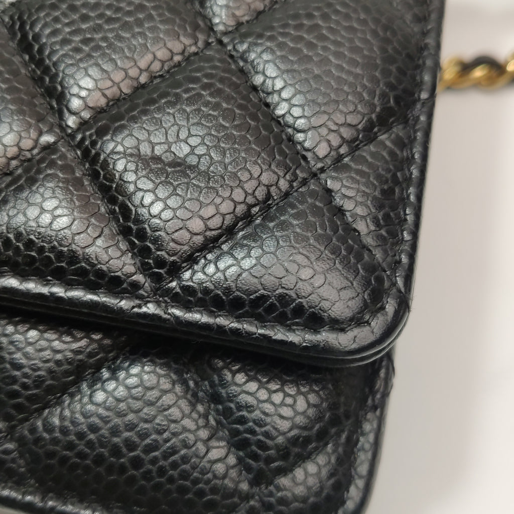 Chanel Wallet On Chain Black Caviar