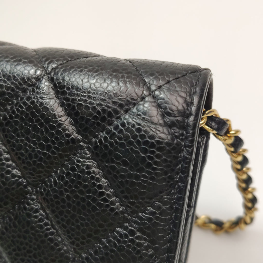 Chanel Wallet On Chain Black Caviar