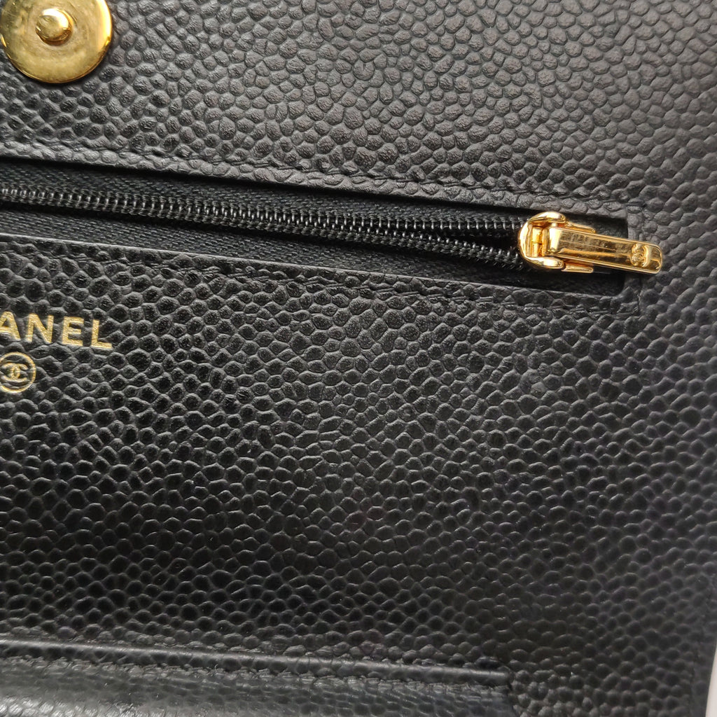 Chanel Wallet On Chain Black Caviar