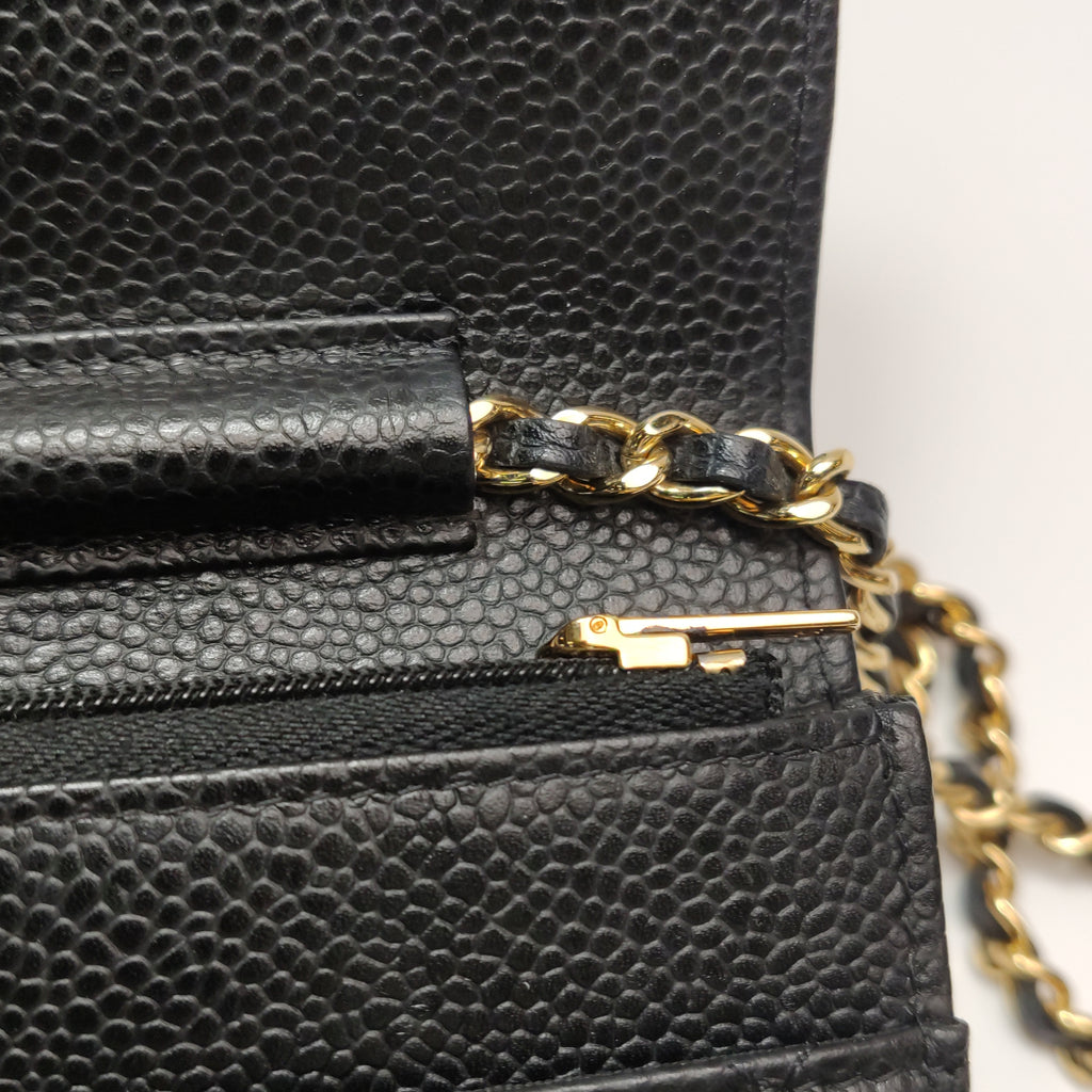 Chanel Wallet On Chain Black Caviar