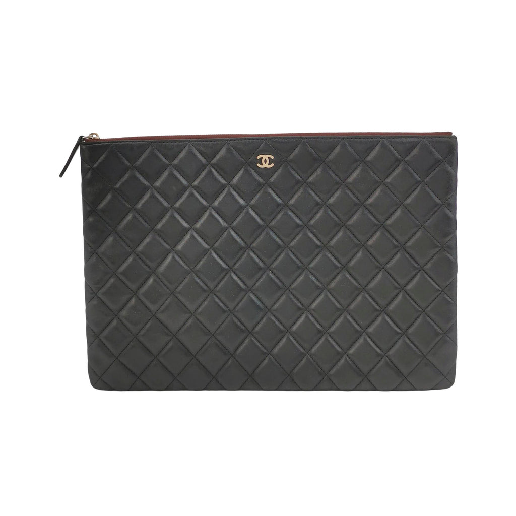 Chanel O Case Clutch Lambskin