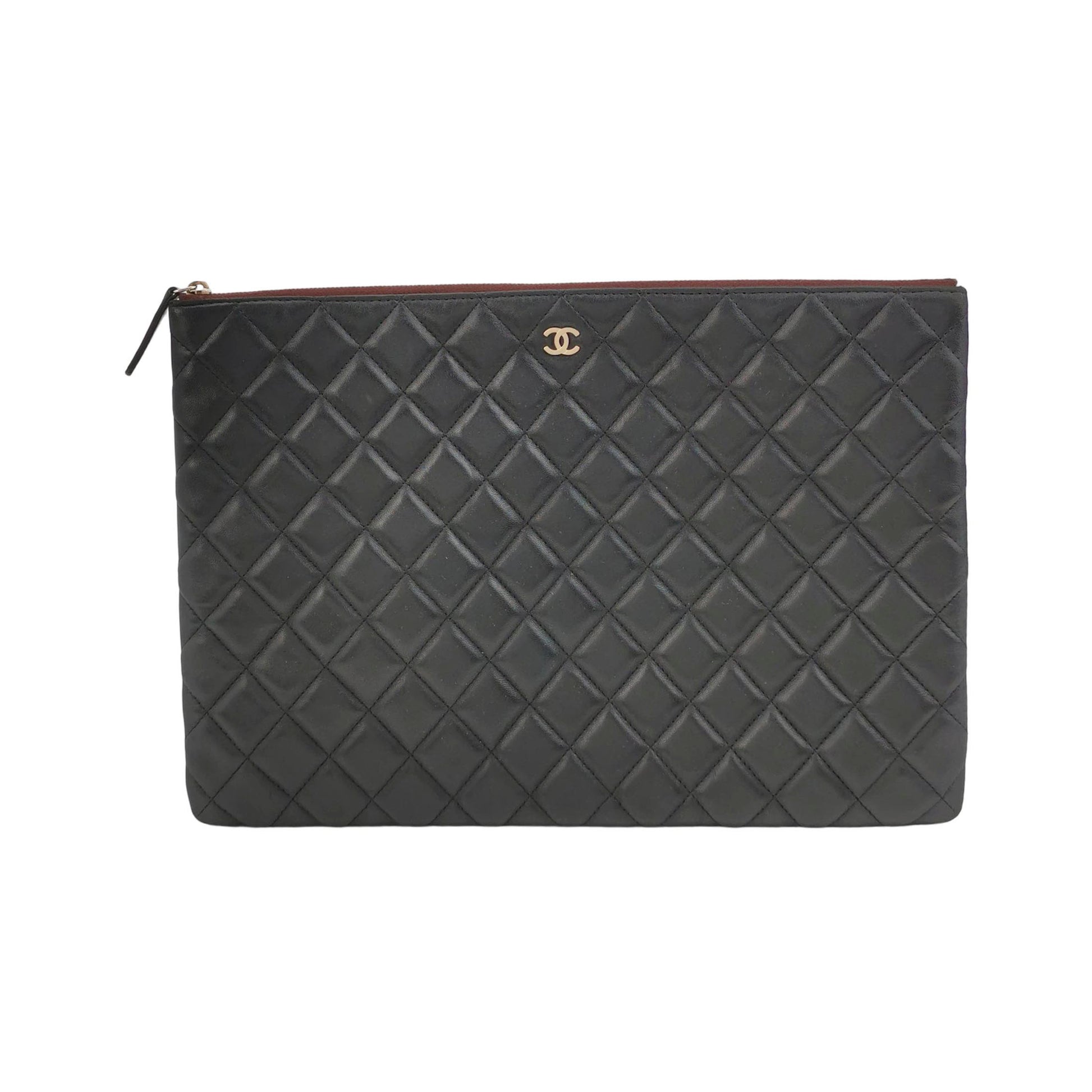 Chanel O Case Clutch Lambskin