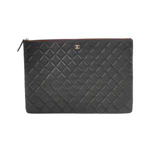 Chanel O Case Clutch Lambskin