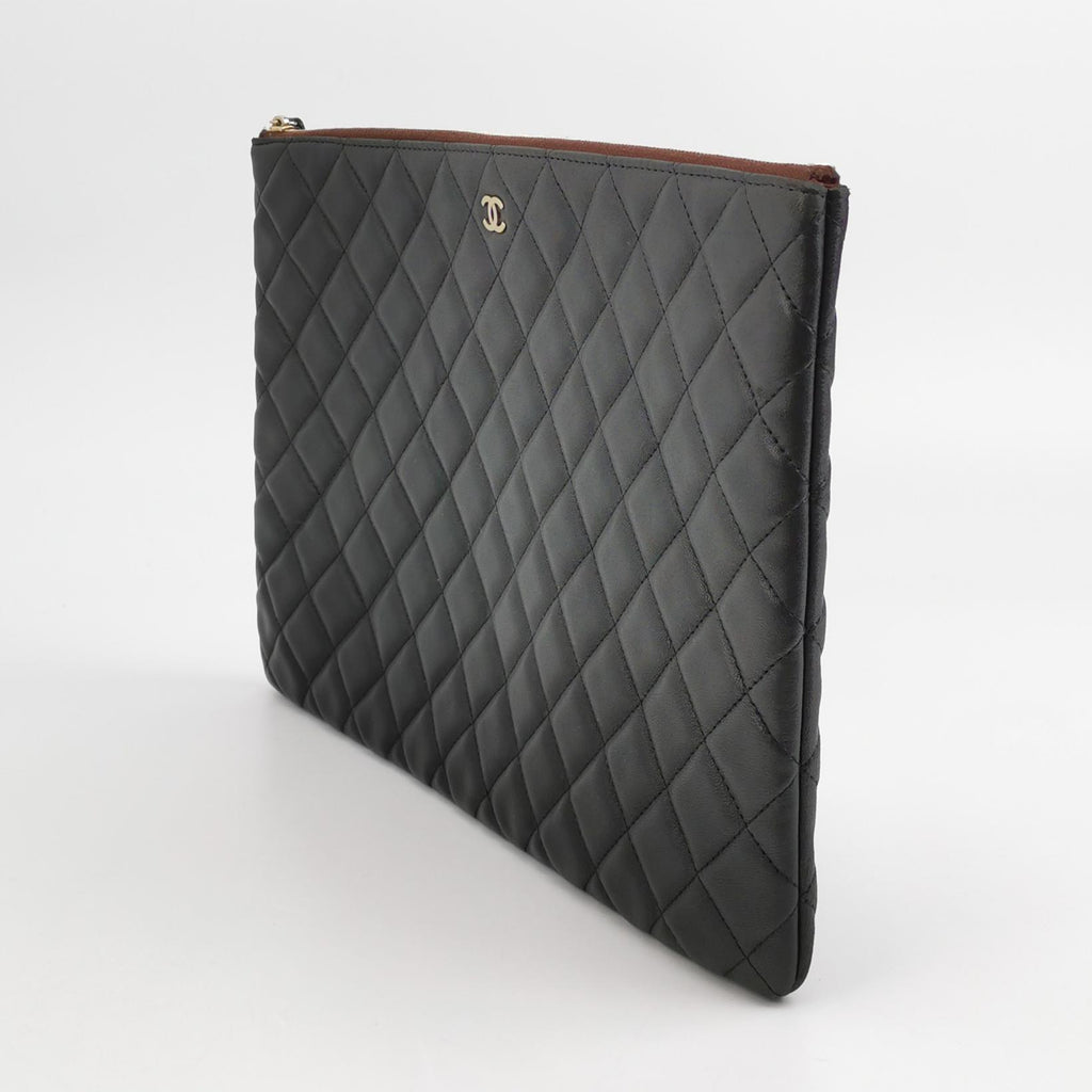Chanel O Case Clutch Lambskin