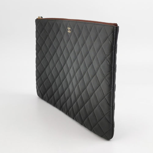 Chanel O Case Clutch Lambskin