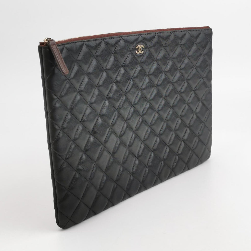 Chanel O Case Clutch Lambskin