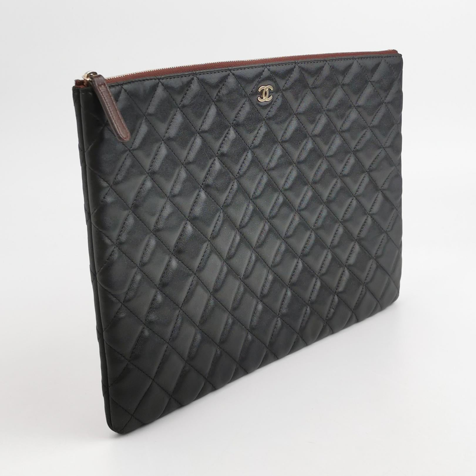 Chanel O Case Clutch Lambskin